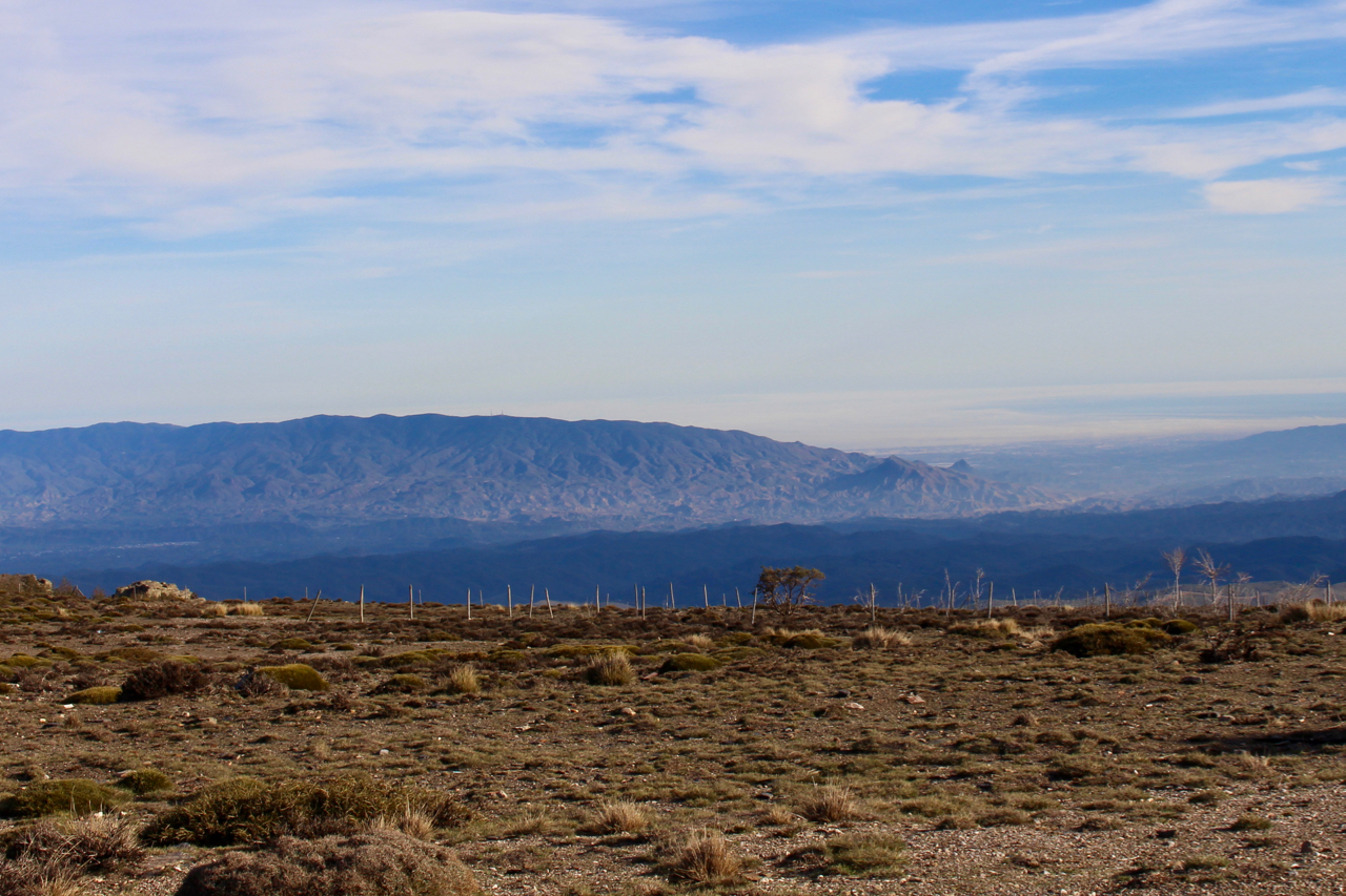 Die Aussicht von Calar Alto in Richtung der Wüste von Tabernas