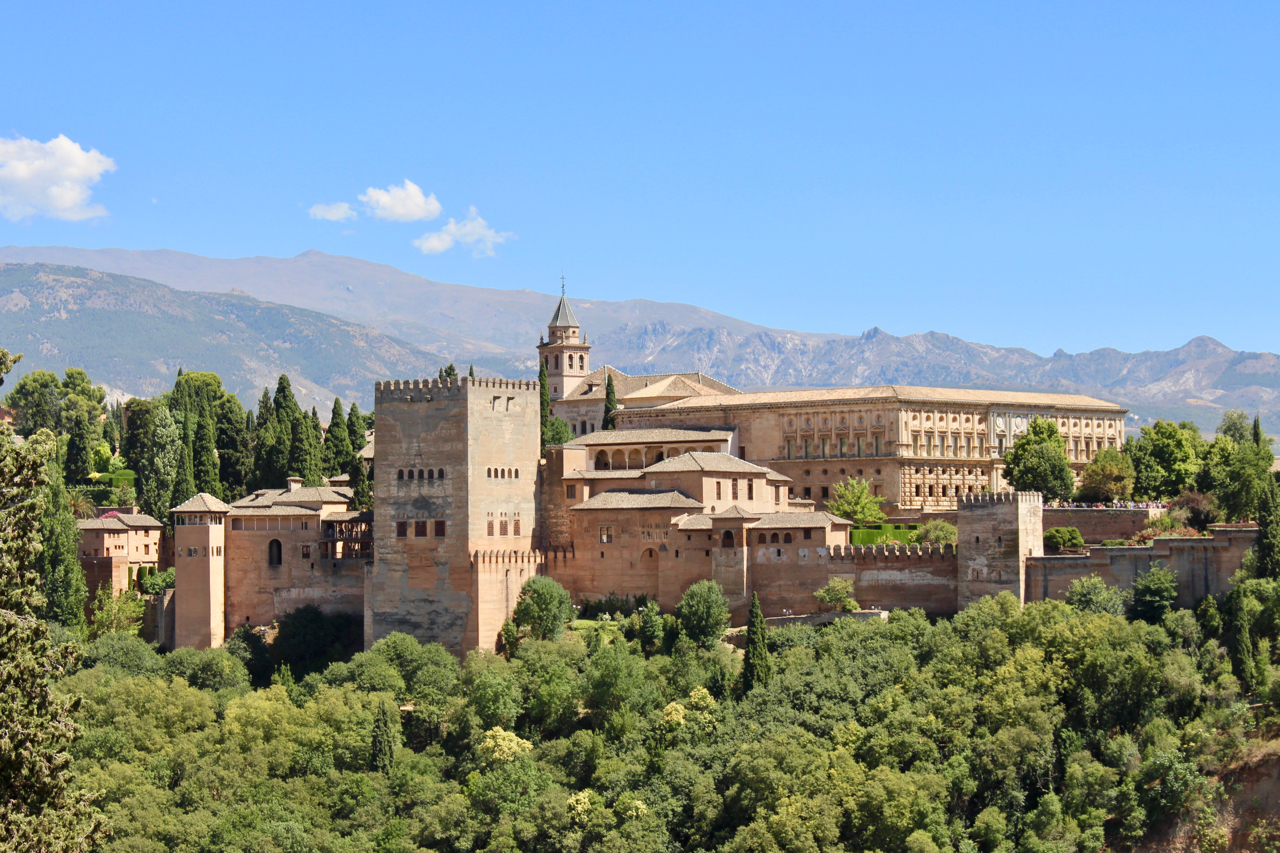Die Alhambra vom Aussichtspunkt Mirador de San Nicolás aus gesehen